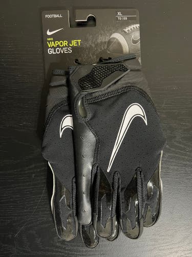Nike Vapor Jet Wide Receiver Gloves Black Men's Size XL CZ8154-091
