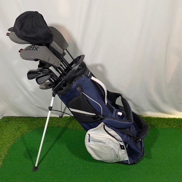 Stix Golf Complete Set (14 Clubs) | Graphite Shafts | Silver | Right Handed | Active Flex | -1 Length
