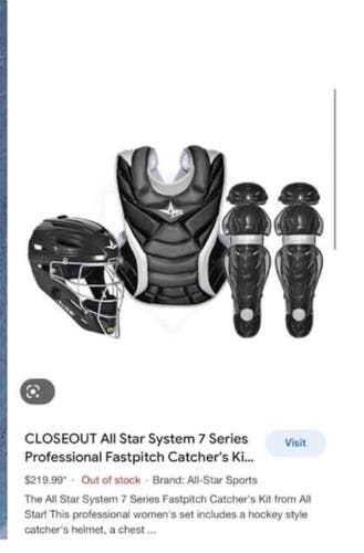 Used Adult All Star Catcher's Combo