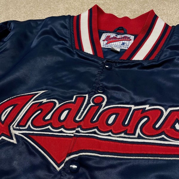 Vintage Cleveland Indians Jersey Mens 2XL XXL Blue Starter MLB Baseball  Shirt