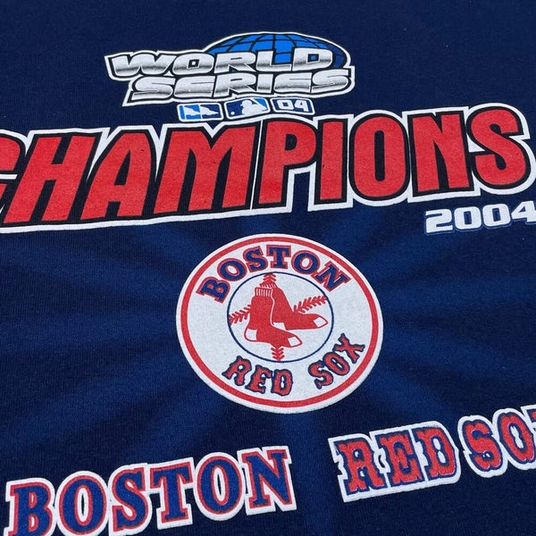 Boston Red Sox Shirt Men XL Adult Blue MLB Baseball 2004 World