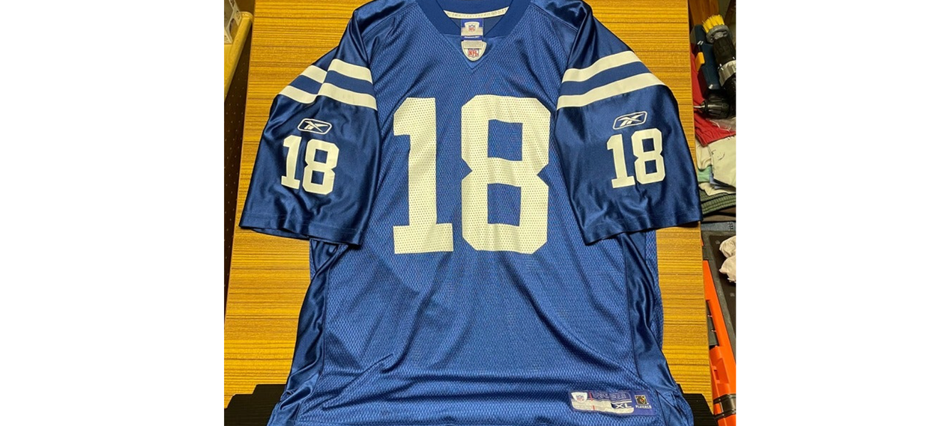 Indianapolis Colts Peyton Manning Reebok NFL Equipment Jersey Mens XL Football