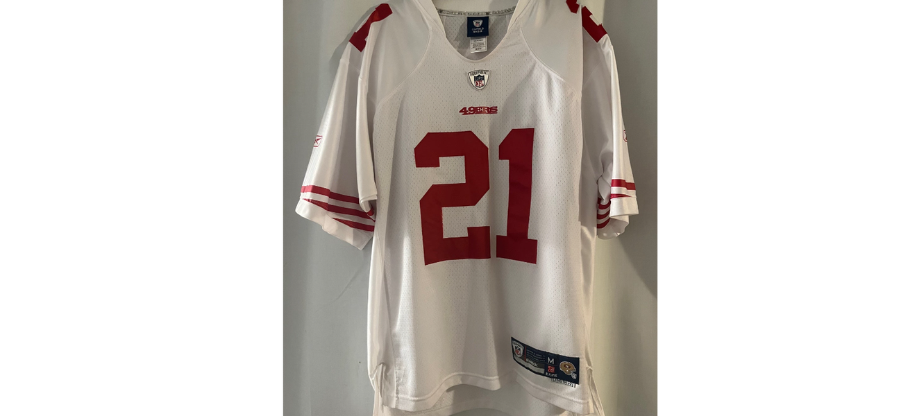 Frank Gore 49ers Stitched White Reebok Jersey Medium