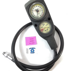 Suunto Scuba Dive 2 Gauge Console SM-16 150ft Depth Gauge SM-26 SPG        #2232