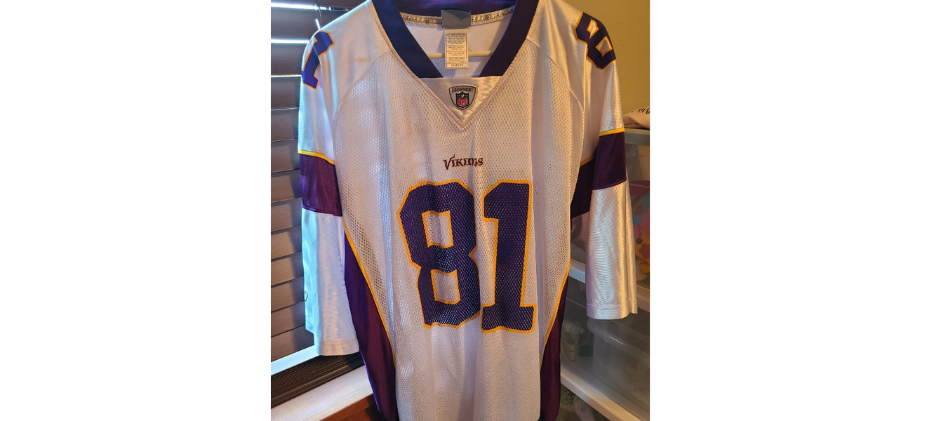 NFL Vikings Visanthe Shiancoe Replica Team Color Jersey 