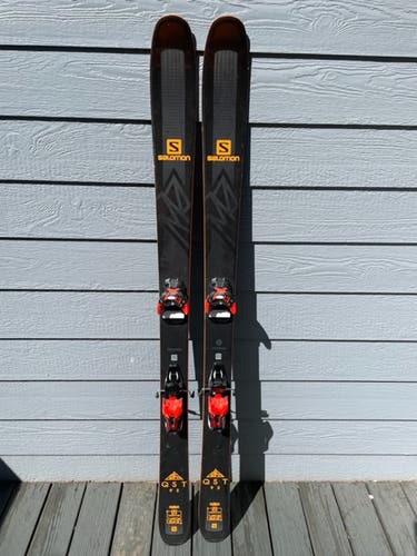 Used Men's 2019 Salomon All Mountain QST 92 Skis 169cm with Salomon Warden 11 bindings