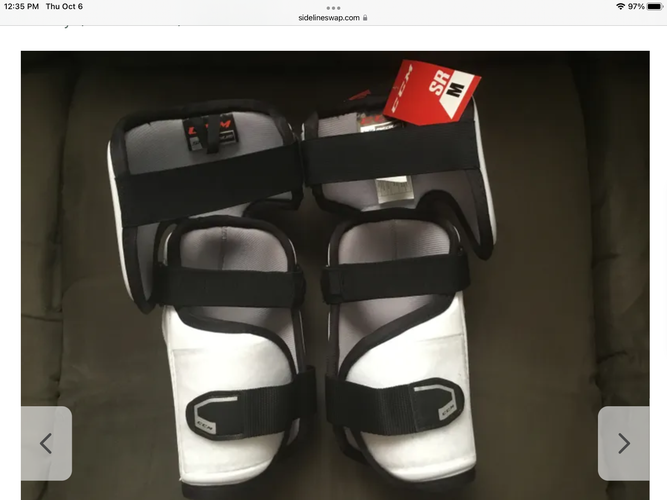 1 Bundle for Maxeli New 7K PRO 15" Shin Pads Pro Stock & CCM 19K Pro Medium Elbow Pad