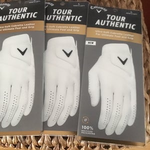 3 New CALLAWAY Tour Authentic Golf Gloves