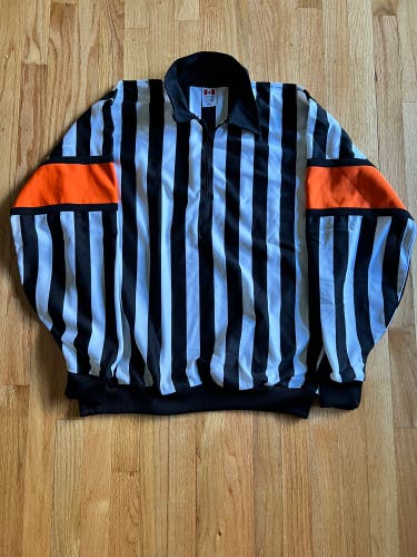 CCM MPRO 150 PRO WEIGHT AUTHENTIC REFEREE JERSEY - SENIOR with Orange Bands