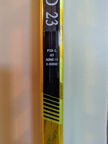 Bauer Supreme Ultrasonic Hockey Stick Left P28 65 flex Int D1 Pro Stock