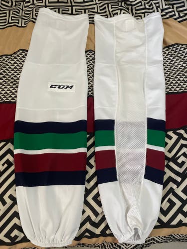 CCM Pro Stock Hockey Socks White