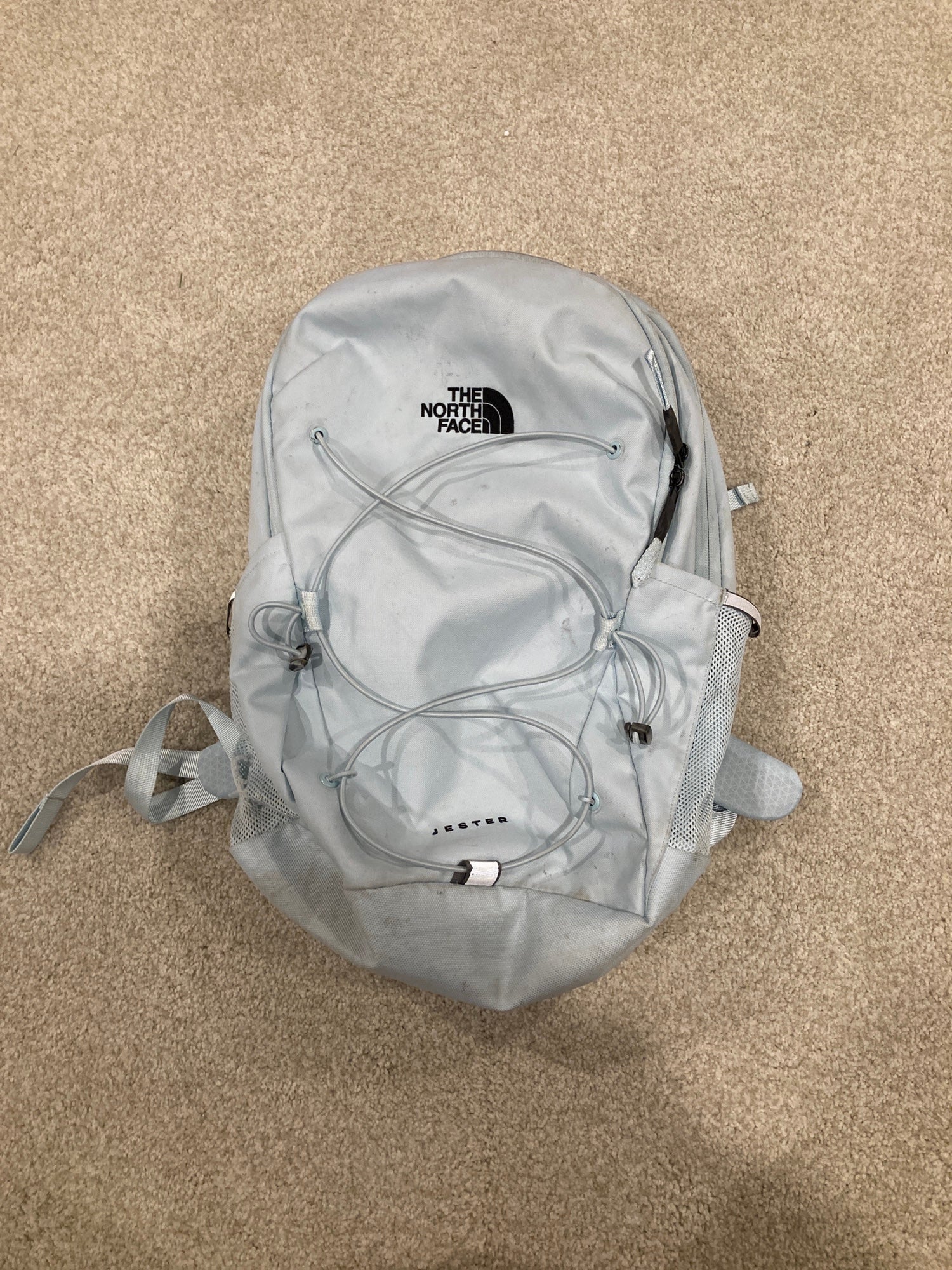 the north face backpack light blue