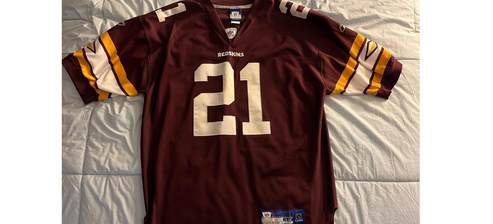 Washington Redskins #48 Stephen Davis Jersey MEDIUM Reebok 70th