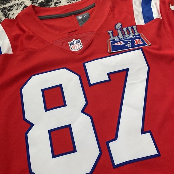 Gronk New England Patriots #87 with Super Bowl patch