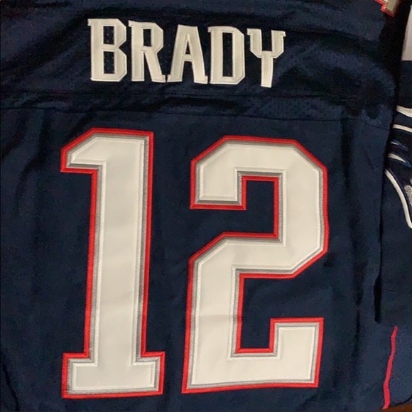 Tom Brady New England Patriots Jersey Men 4XL Adult Blue NFL Football Nike  12