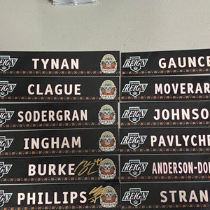 Ontario Reign Locker Room Nameplates Day of the Dead 3108