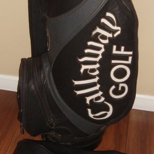 Callaway Golf Hawkeye Black 6 Way Cart Staff Bag W/ Cover