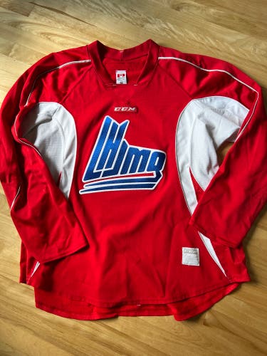 CCM Pro stock QMHJL Red Used Size 56 Practice Jersey