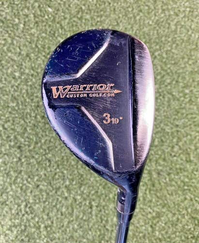 Warrior Golf Black 3 Hybrid 19* / RH / Stiff Graphite ~39" / jl9774