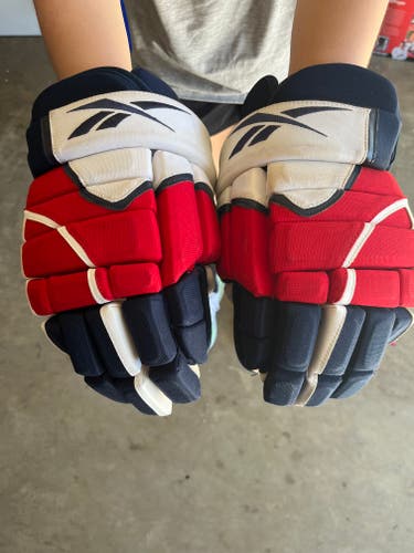Pro Stock Reebok Washington Capitals Gloves 14" Used