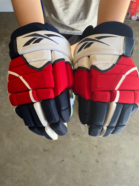 Pro Stock Reebok Washington Capitals Gloves 14" Used