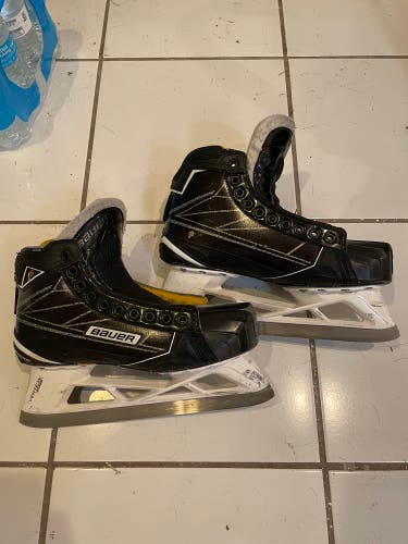Used Bauer Regular Width  Size 10 Supreme 1S Hockey Goalie Skates