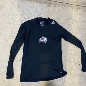 Black Adidas Tech fit Colorado Avalanche Long Sleeve Compression Shirt XL Or 2XL