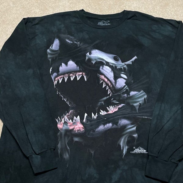 Shark Shirt Men XL Adult The Mountain Tie Dye Animals Nature Ocean Fish Beach