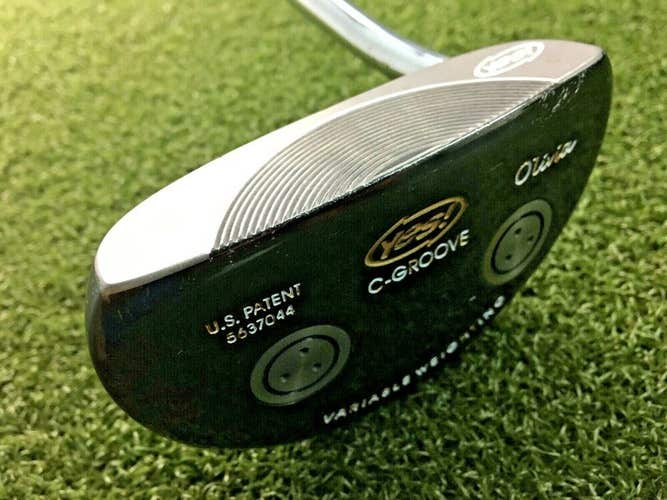 YES! Golf C-Groove Olivia Mallet Putter  RH Steel ~34" / New Grip / NICE /mm7159