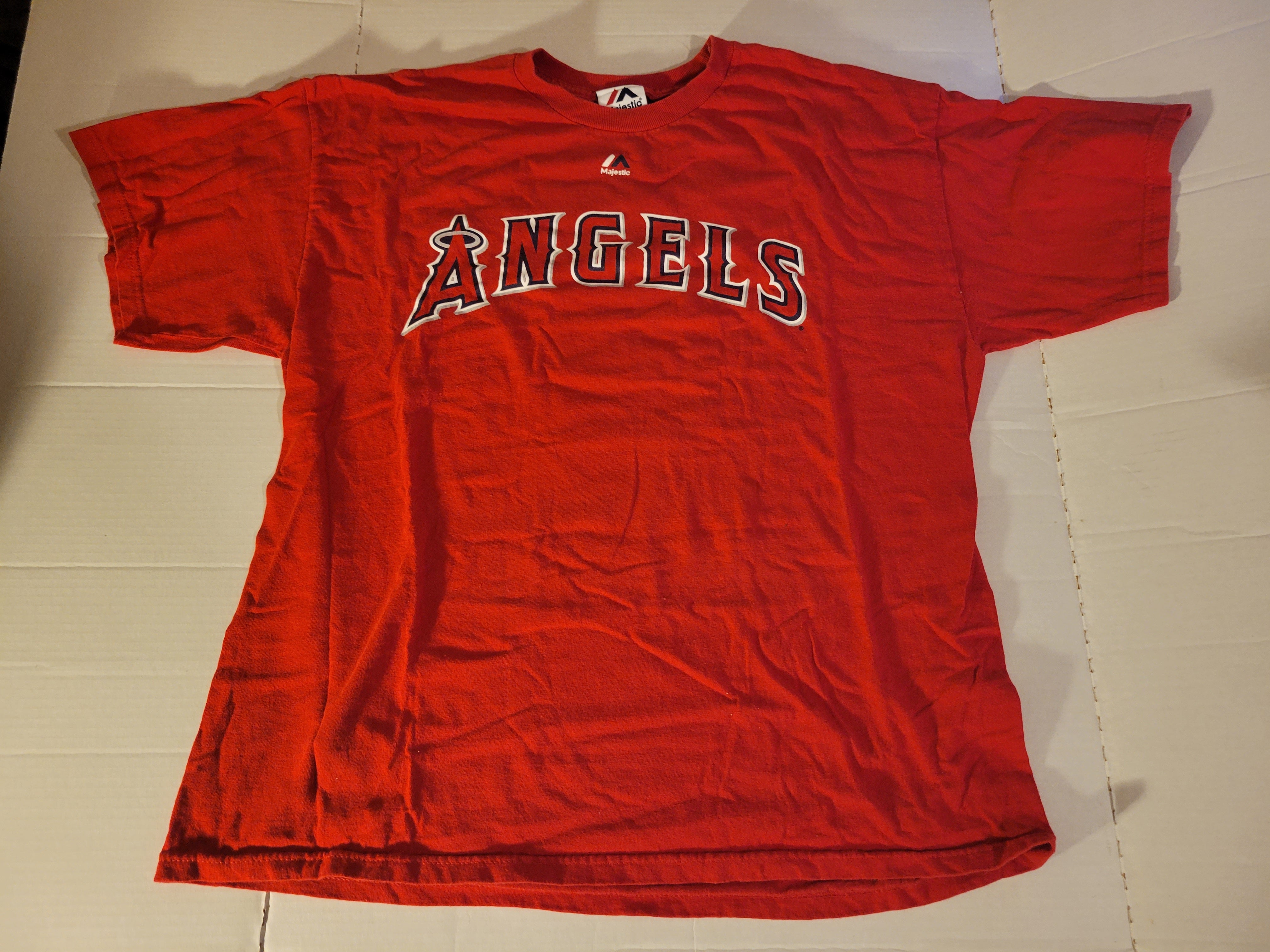 Los Angeles Angels T-Shirt Men Size XL Red Majestic Short Sleeve