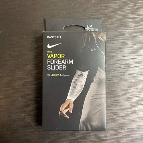 Nike Pro Vapor Baseball Forearm Slider 3.0 White Black Small Medium Dri-Fit