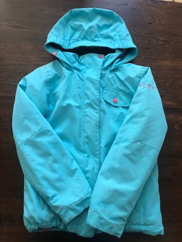 Aqua Blue Roxy Ski Jacket - girls size 10