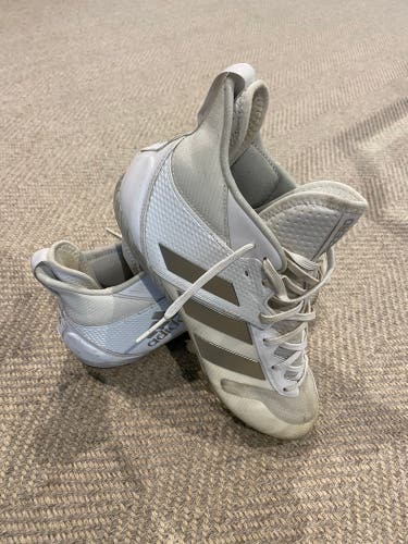 White Unisex Size 9.5 (Women's 10.5) Mid Top Adizero