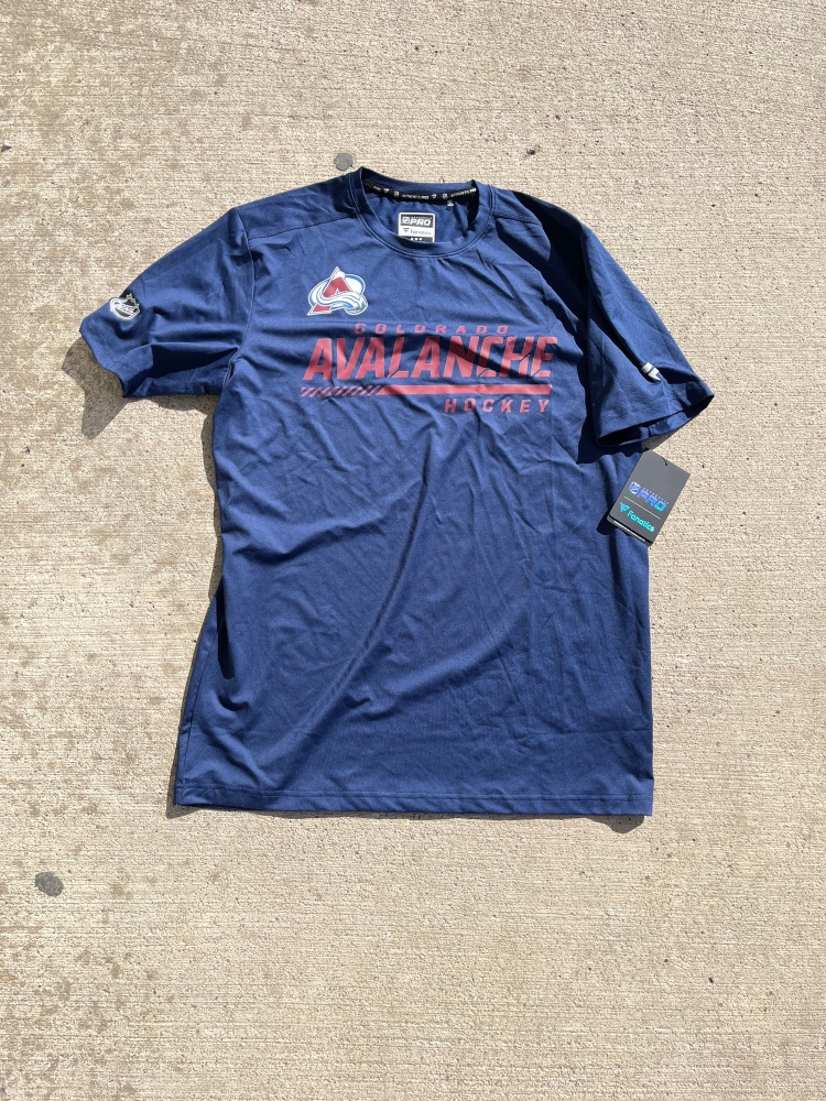 Blue Fanatics Colorado Avalanche Team Issued Authentic Pro Shirt M & XL