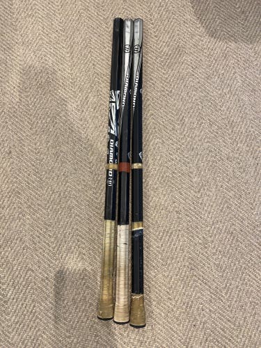 3 Warrior Lacrosse Burn Pro Diamond Shafts