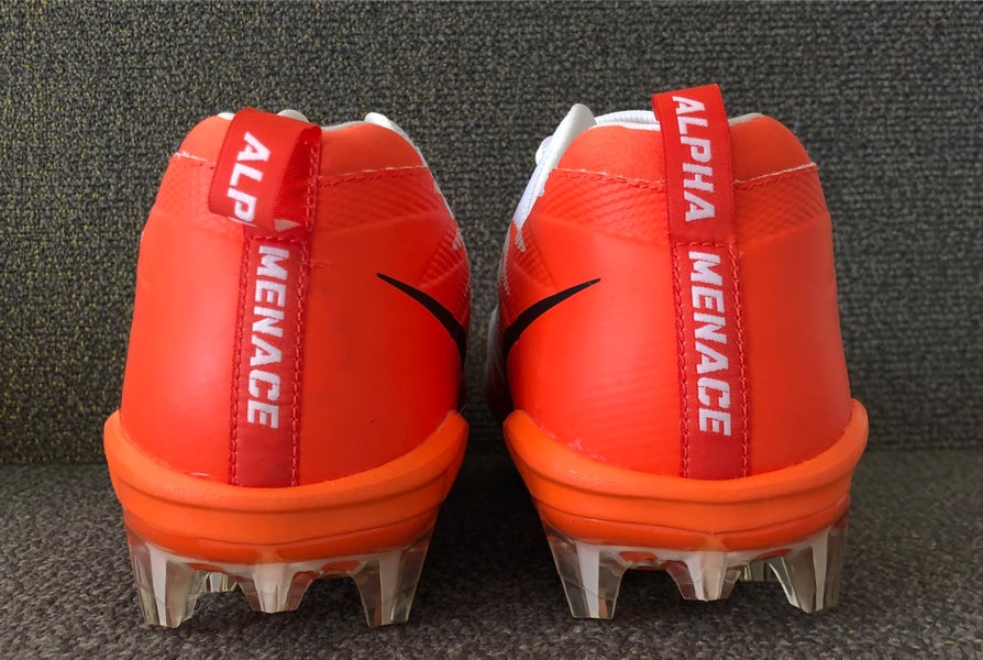 Nike Alpha Menace Pro Low TD P Football Cleats White Orange AJ6606-108 Mens 13