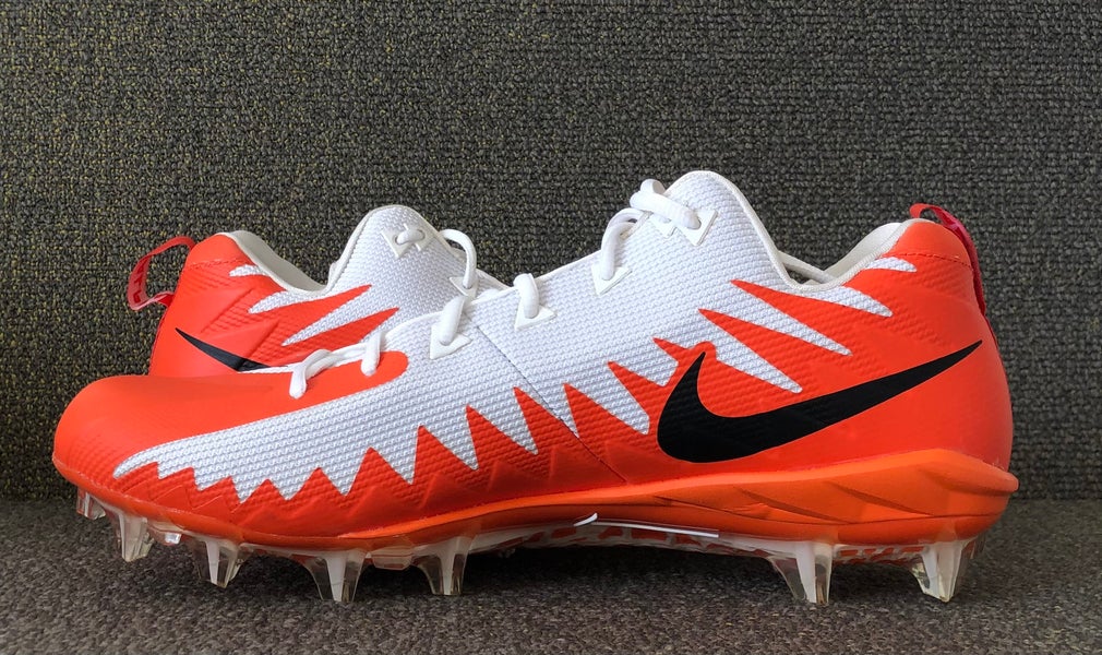 Nike Alpha Menace Pro Low TD P Football Cleats White Orange AJ6606-108 Mens 13