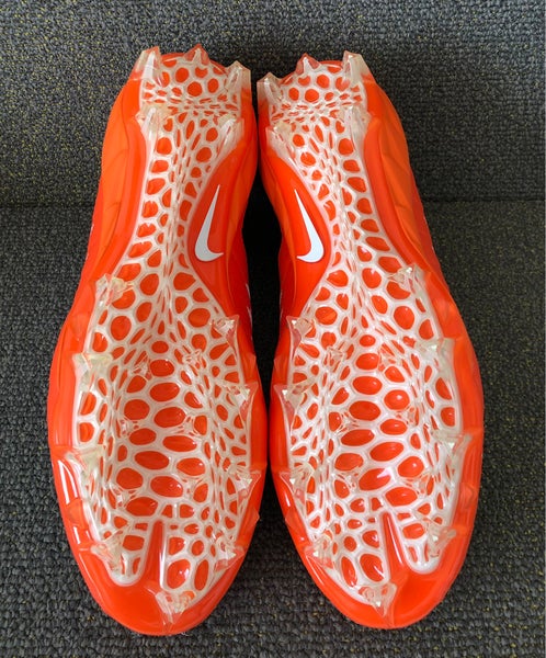 Nike Alpha Menace Pro Low TD P Football Cleats White Orange AJ6606-108 Mens 13