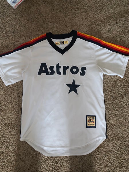 JUSTIN VERLANDER  Houston Astros 1980's Home Majestic Throwback Baseball  Jersey