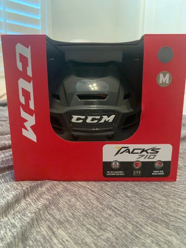 Used Medium CCM Pro Stock Tacks 710 Helmet