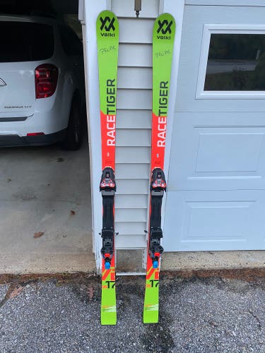 Used 2018 Racing With Bindings Max Din 12 Racetiger GS Skis