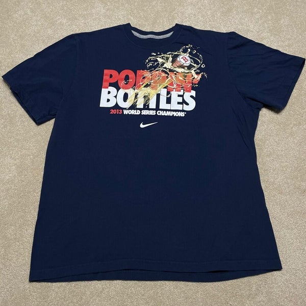 Boston Red Sox T Shirt Men XL Adult Blue Nike MLB Baseball 2013 World Series