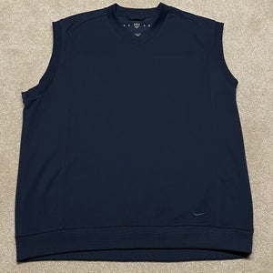 Nike Golf Sweater Vest Men Large Adult Blue Navy Basic Active Outdoor  Retro