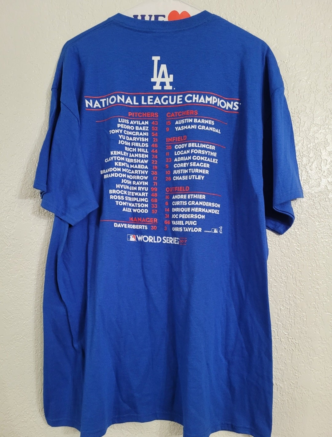 Majestic, Shirts, Blue La Dodgers Ethier Jersey Xl