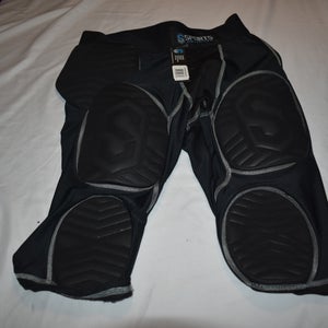NEW - Sports Unlimited Compression Fit Protective Padded Shorts w/Cup Pocket, Black, Adult Large