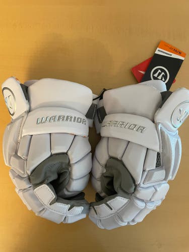 New White Warrior 13" Burn XP Lacrosse Gloves (Large)