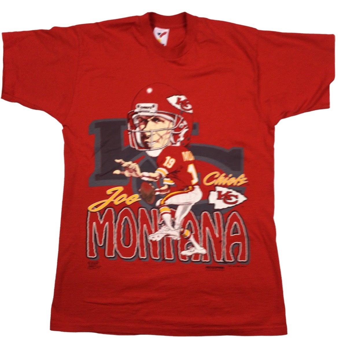 Vintage 90s Joe Montana 19 Kansas City Chiefs Champion NFL -   Sweden