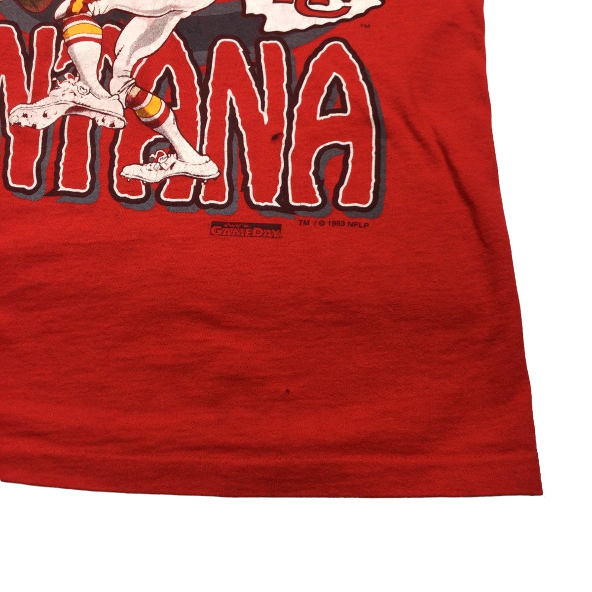 VINTAGE JOE MONTANA KANSAS CITY CHIEFS FRUIT OF THE LOOM TEE