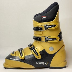 Size 264mm Rossignol Comp J Ski Boots Comfort Fit Gold Beginner