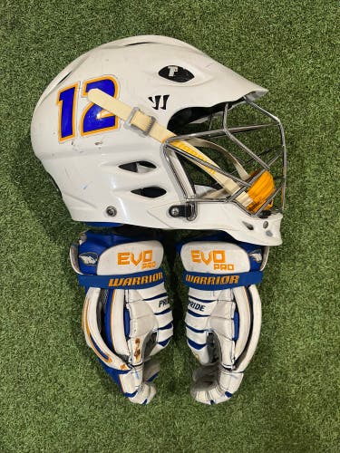 Hofstra Josh Byrne’s Warrior TII Helmet With Gloves